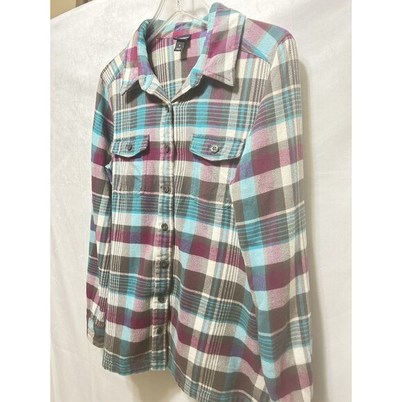 Patagonia Organic Cotton‎ Womens Size 8 Plaid Flannel Hiking Outdoors Mountains - Picture 8 of 12